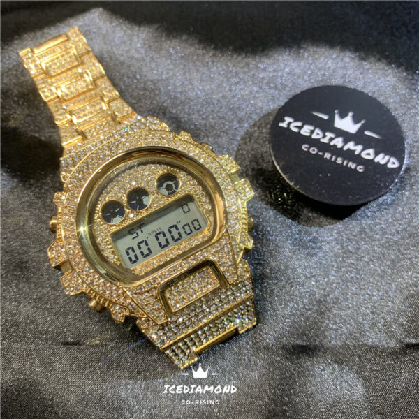 45mm iced out cz diamond led digital watch | fashion hip hop jewelry for men